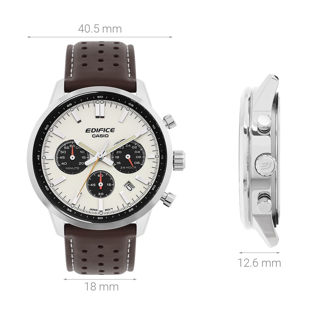 Đồng hồ Edifice Casio 40.5 mm Nam EFR-575L-7ADF Màu Nâu