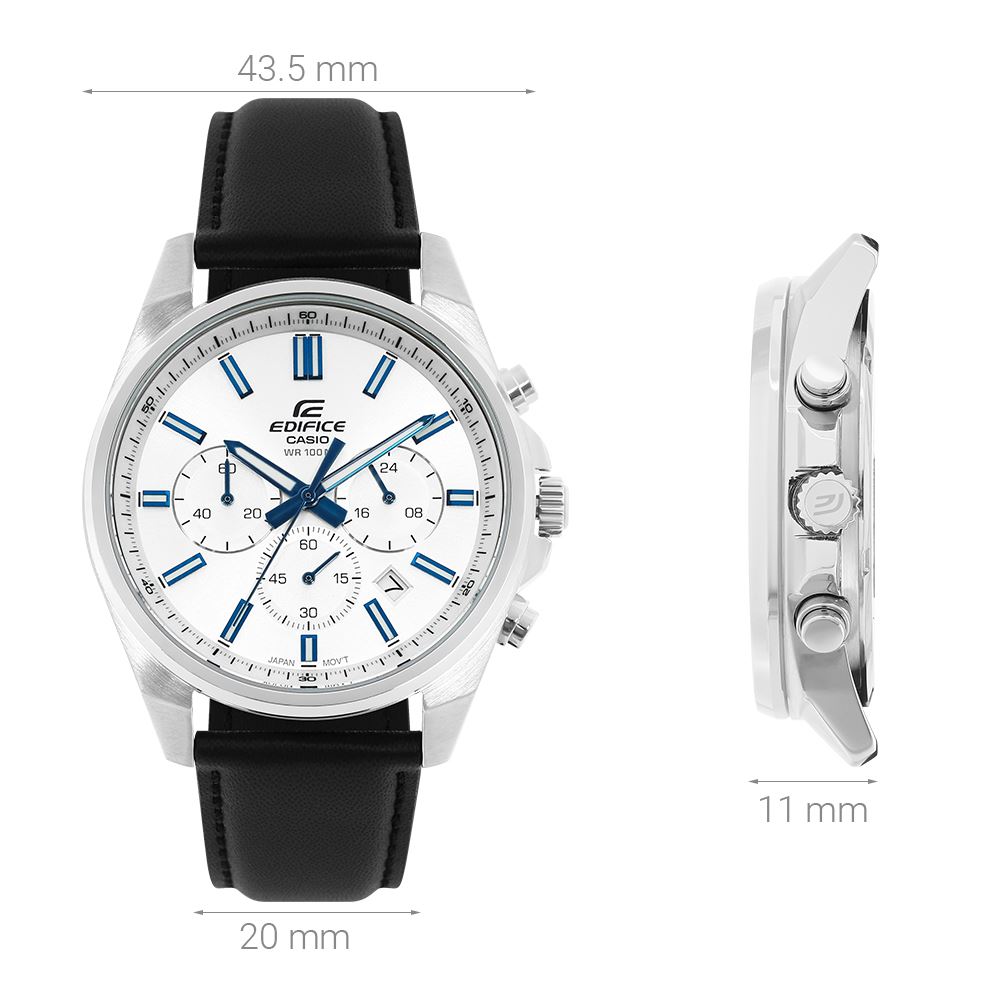 Đồng hồ Edifice Casio 43.5 mm Nam EFV-650L-7AVUDF Màu Đen