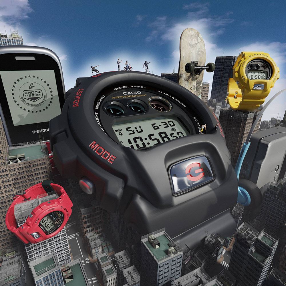 Đồng hồ G-Shock 50 mm Nam DW-6900TR-1DR Màu Đen