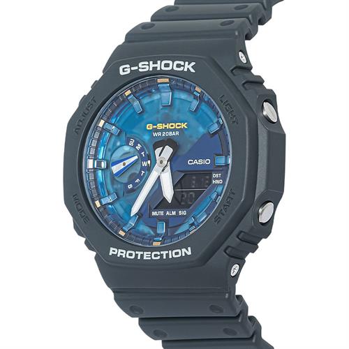 Đồng hồ G-Shock 45.4 mm Nam GA-2100AS-2ADR Màu Xanh