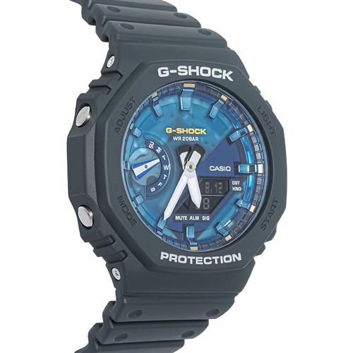 Đồng hồ G-Shock 45.4 mm Nam GA-2100AS-2ADR Màu Xanh