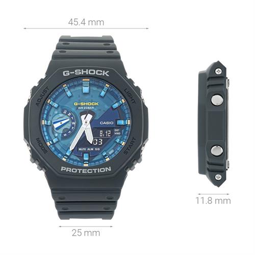 Đồng hồ G-Shock 45.4 mm Nam GA-2100AS-2ADR Màu Xanh