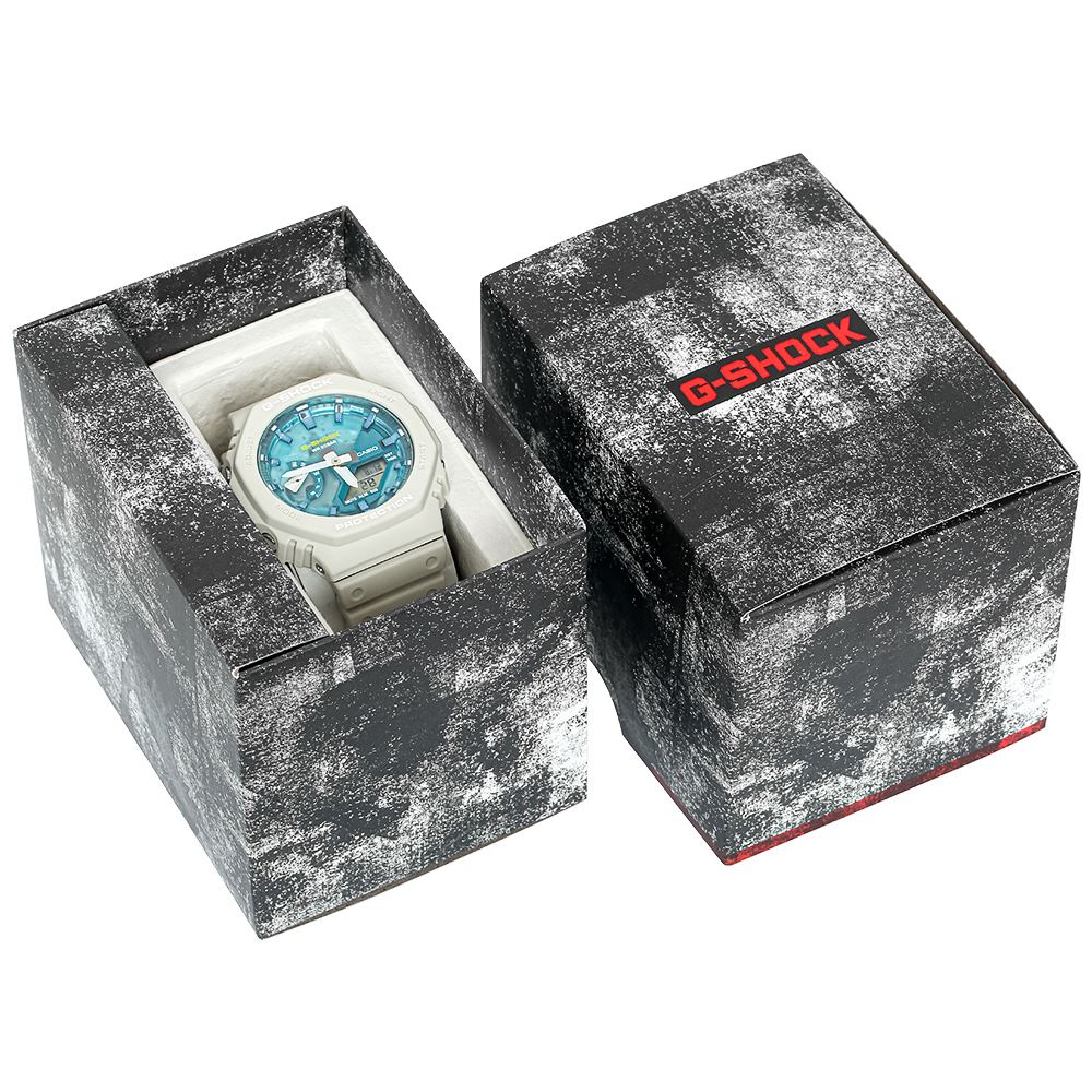 Đồng hồ G-Shock 45.4 mm Nam GA-2100AS-5ADR Màu Kem