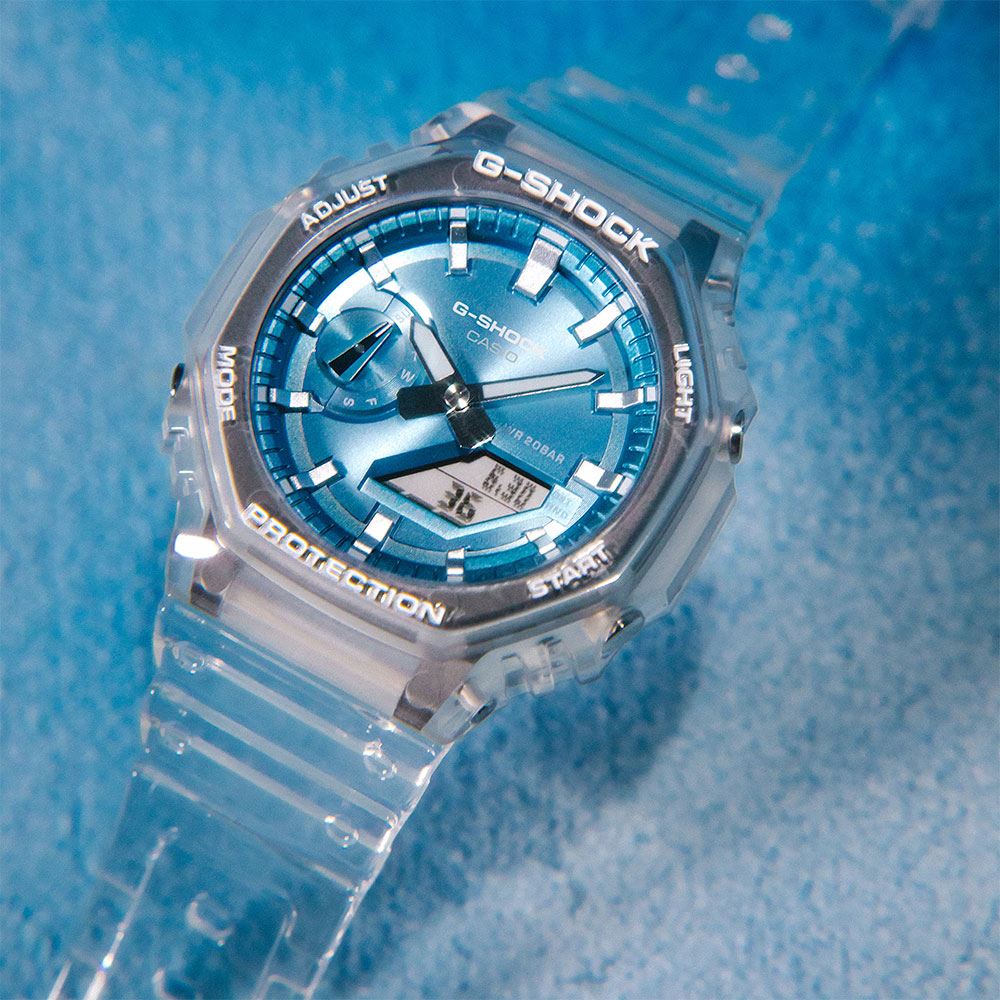 Đồng hồ G-Shock 45.4 mm Nam GA-2100BM-7A2DR Màu Trắng