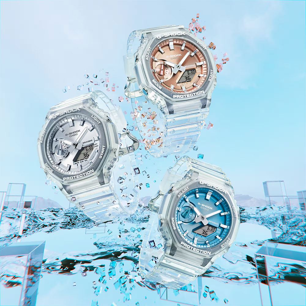 Đồng hồ G-Shock 45.4 mm Nam GA-2100BM-7A2DR Màu Trắng