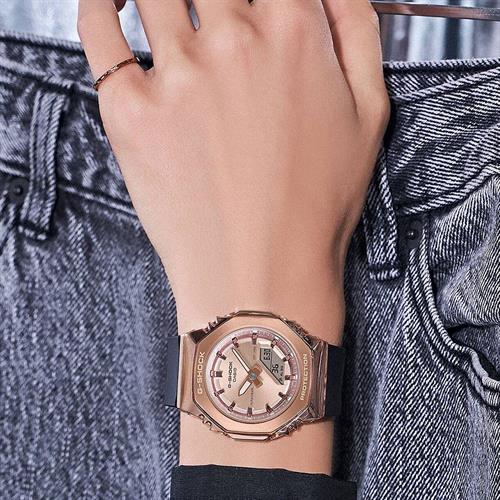 Đồng hồ G-Shock 40.5 mm Nữ GM-S2110PG-1A4DR Màu Đen