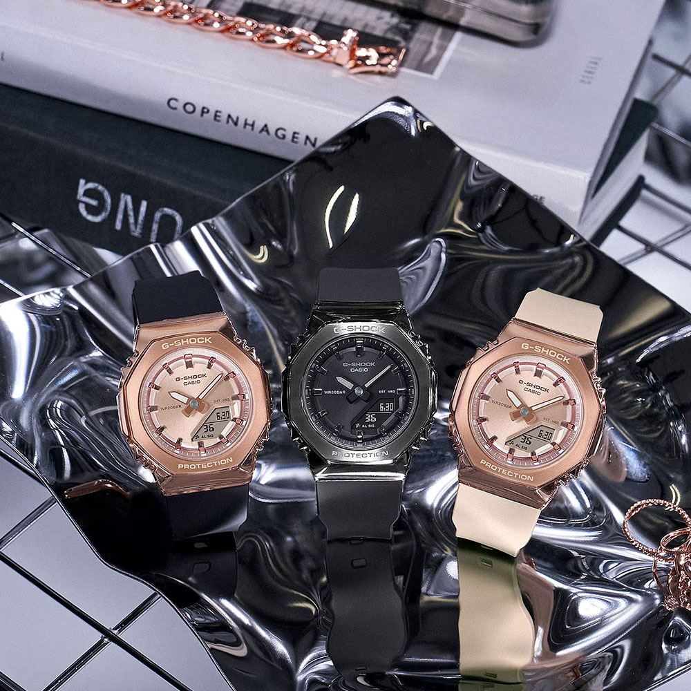 Đồng hồ G-Shock 40.5 mm Nữ GM-S2110PG-1A4DR Màu Đen