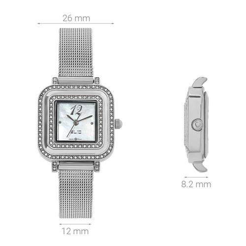 Đồng hồ Elio Elegant Lady 26 mm Nữ ES207-03 Màu Bạc