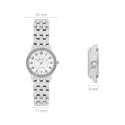 Đồng hồ Elio 23 mm Nữ ES211-01 Màu Bạc