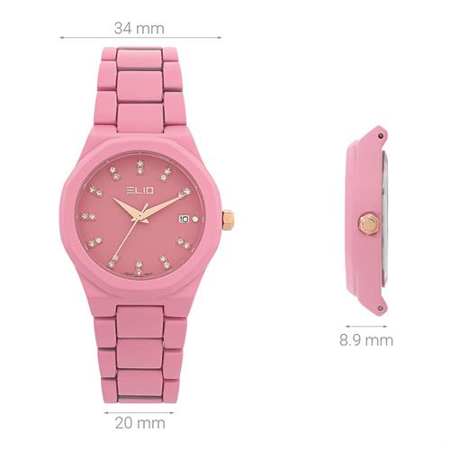 Đồng hồ Elio 34 mm Nữ ES220-01 Màu Hồng