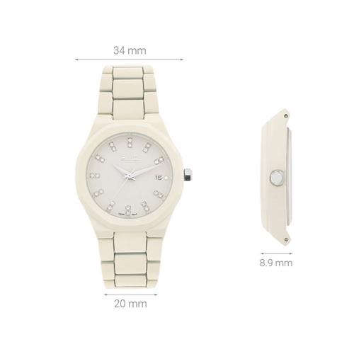 Đồng hồ Elio 34 mm Nữ ES220-02 Màu Kem