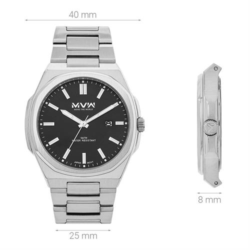 Đồng hồ MVW 40 mm Nam MS103-01 Màu Bạc