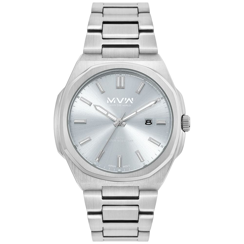 Đồng hồ MVW 40 mm Nam MS103-02 Màu Bạc