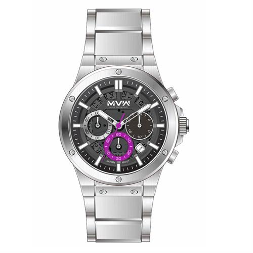 Đồng hồ MVW Sport 43 mm Nam MS108-01 Màu Bạc