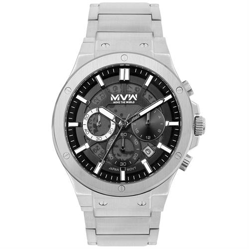 Đồng hồ MVW Sport 43 mm Nam MS108-02 Màu Bạc
