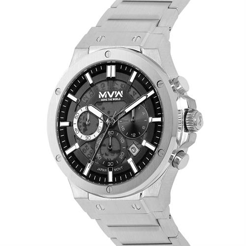 Đồng hồ MVW Sport 43 mm Nam MS108-02 Màu Bạc