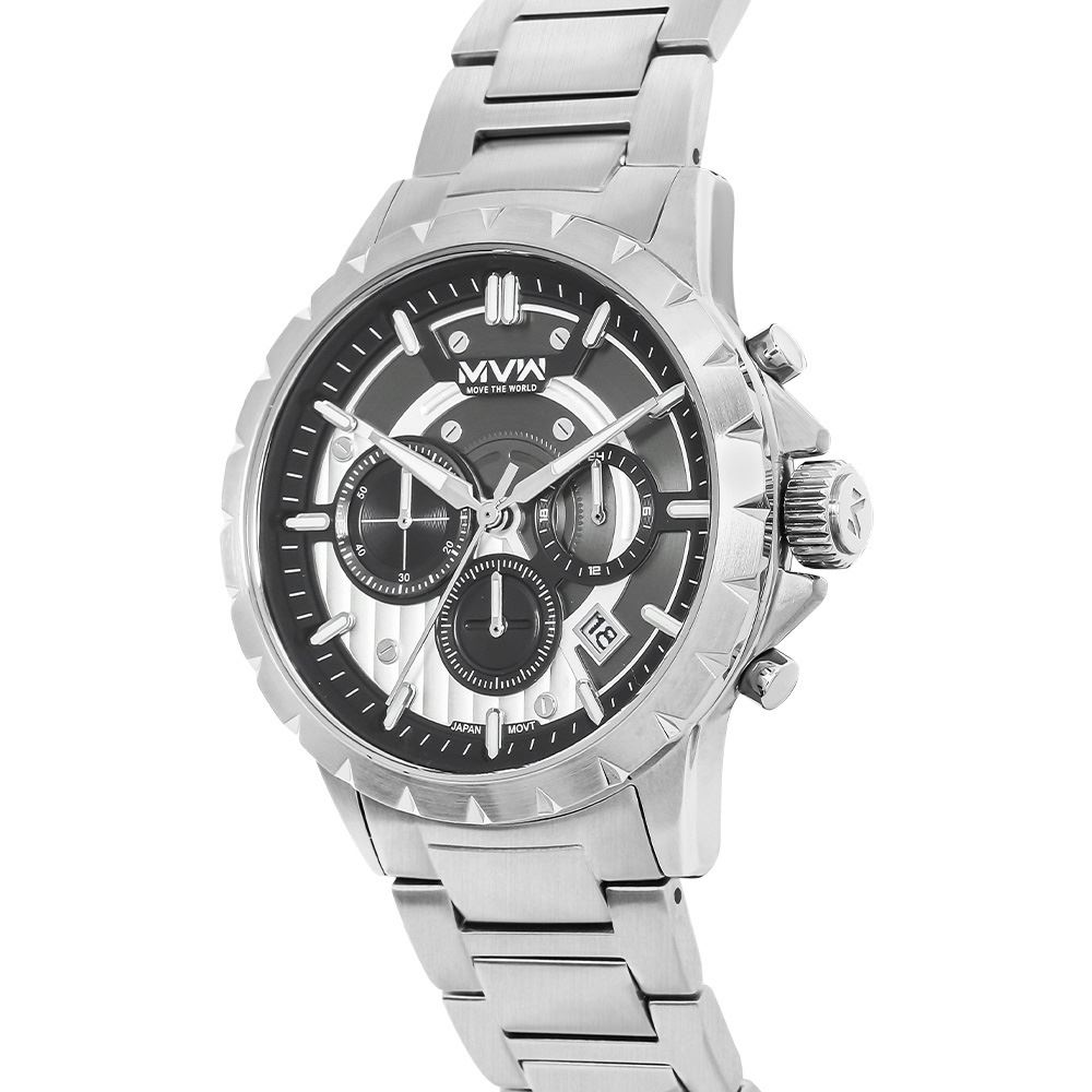Đồng hồ MVW Sport 44.5 mm Nam MS109-01 Màu Bạc