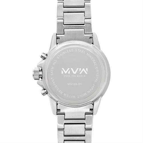 Đồng hồ MVW Sport 44.5 mm Nam MS109-01 Màu Bạc