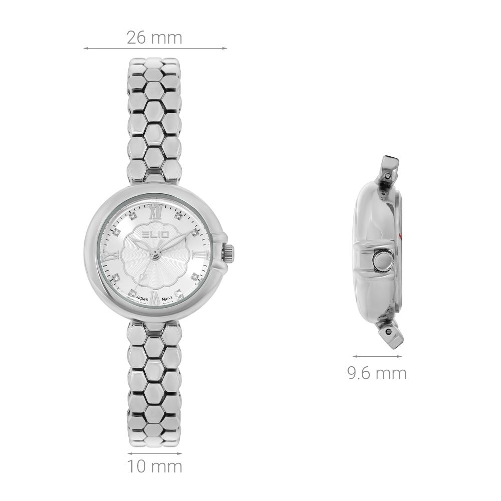 Đồng hồ Elio 26 mm Nữ ES204-01 Màu Bạc