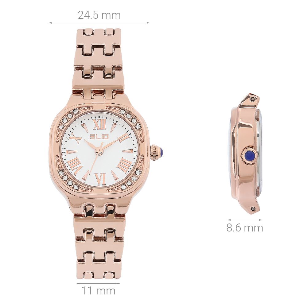 Đồng hồ Elio Elegant Lady 24.5 mm Nữ ES218-01 Màu Vàng Hồng