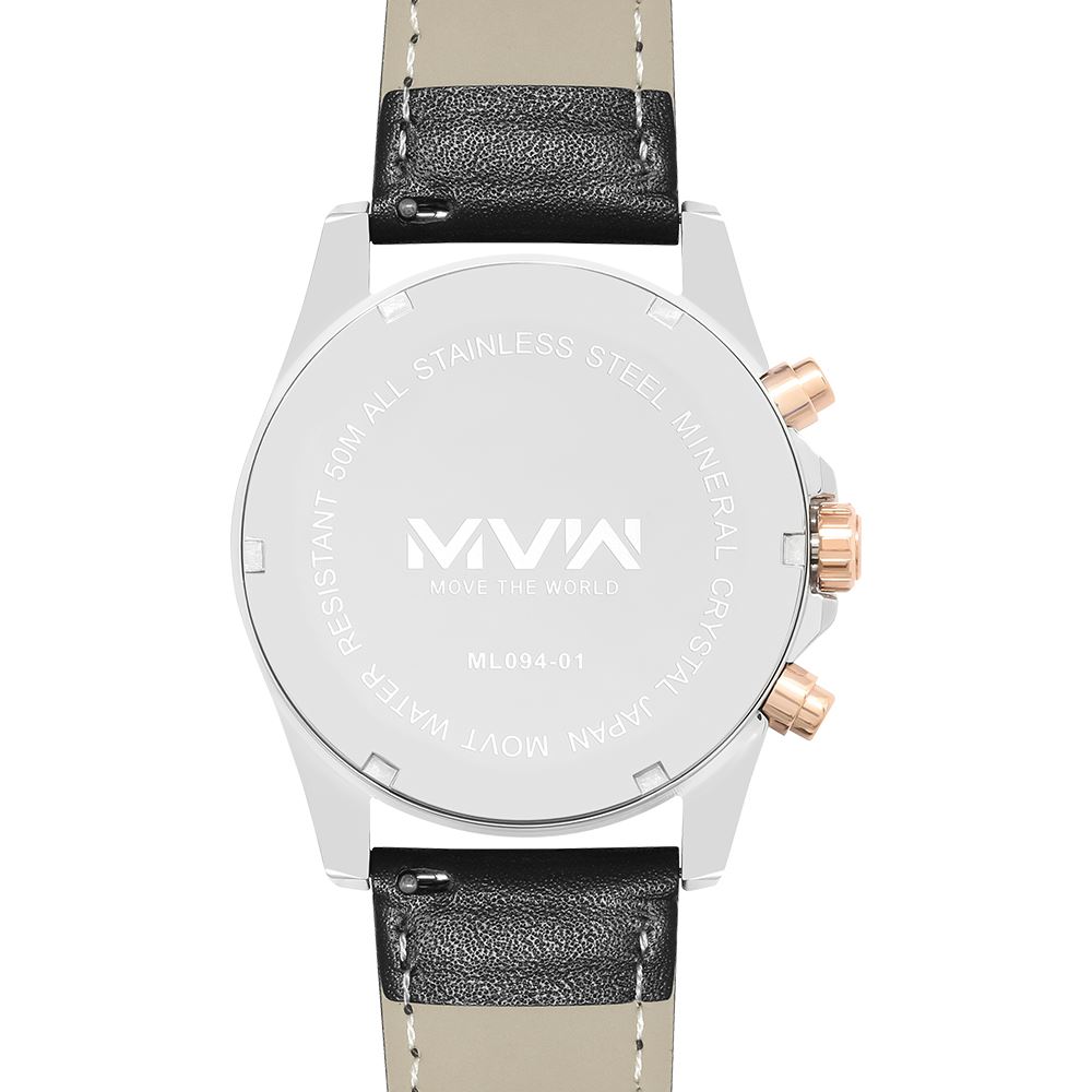 Đồng hồ MVW Sport 42 mm Nam ML094-01 Màu Đen
