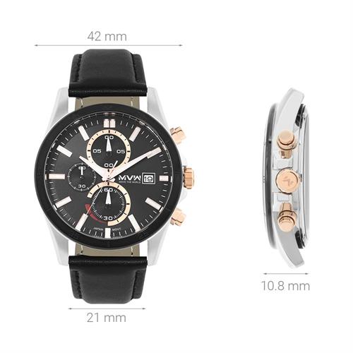 Đồng hồ MVW Sport 42 mm Nam ML094-01 Màu Đen