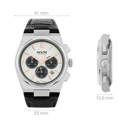 Đồng hồ MVW Sport 41 mm Nam ML096-02 Màu Đen