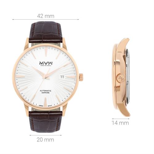 Đồng hồ MVW 42 mm Nam MLA094-01 Màu Nâu