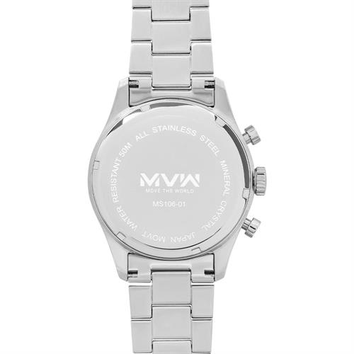 Đồng hồ MVW Sport 43 mm Nam MS106-01 Màu Bạc