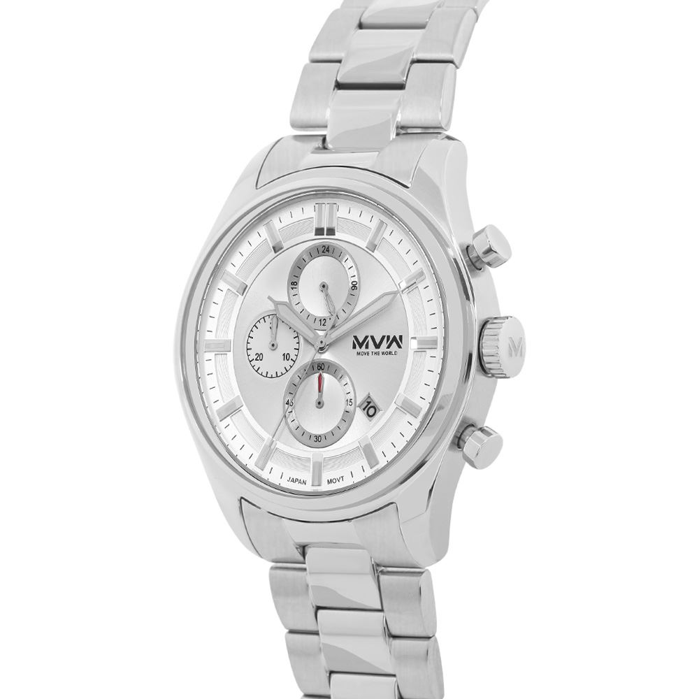 Đồng hồ MVW Sport 43 mm Nam MS106-02 Màu Bạc