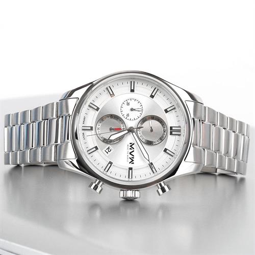 Đồng hồ MVW Sport 43 mm Nam MS106-02 Màu Bạc