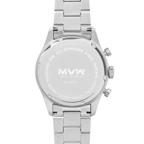 Đồng hồ MVW Sport 43 mm Nam MS106-02 Màu Bạc