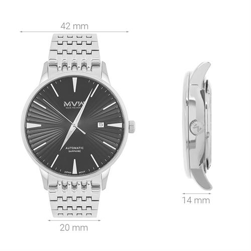 Đồng hồ MVW 42 mm Nam MSA105-02 Màu Bạc