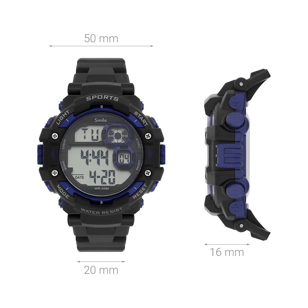 Đồng hồ Smile Kid 50 mm Trẻ em SL019-03 Màu Đen