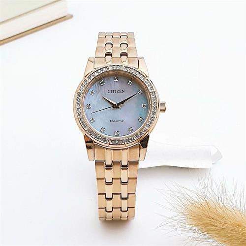 Đồng hồ Citizen 31 mm Nữ EM0773-54D Màu Vàng Hồng