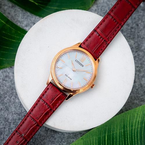 Đồng hồ Citizen 34 mm Nữ EM0419-11D Màu Đỏ