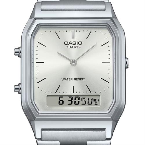Đồng hồ Casio 29.8 mm Unisex AQ-230A-7AMQYDF Màu Bạc