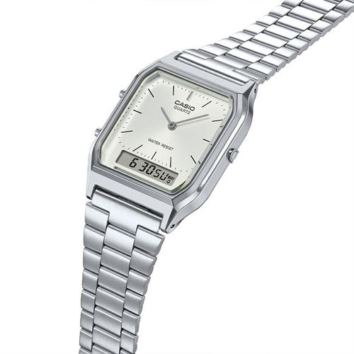 Đồng hồ Casio 29.8 mm Unisex AQ-230A-7AMQYDF Màu Bạc