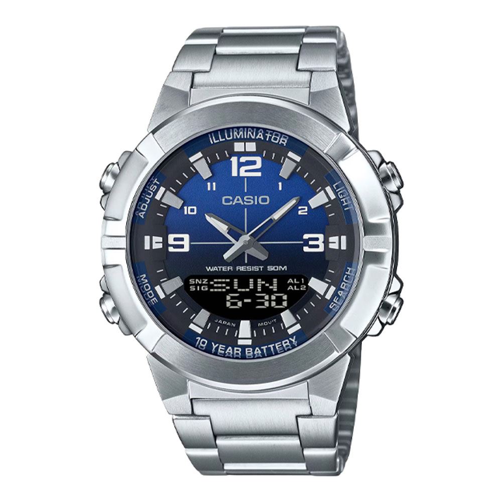 Đồng hồ Casio Timeless 44 mm Nam AMW-870DA-2A1VD Màu Bạc