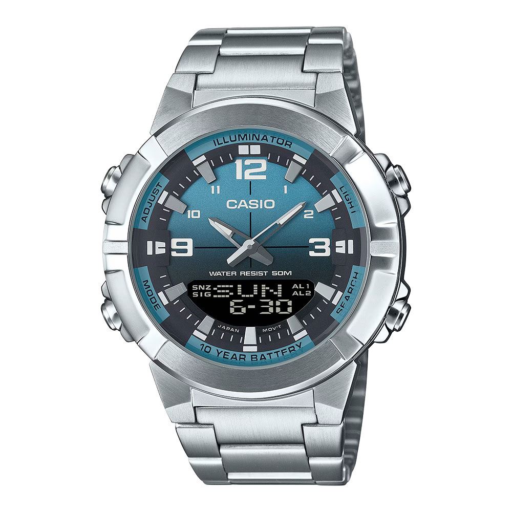Đồng hồ Casio Timeless 44 mm Nam AMW-870DA-2A2VDF Màu Bạc