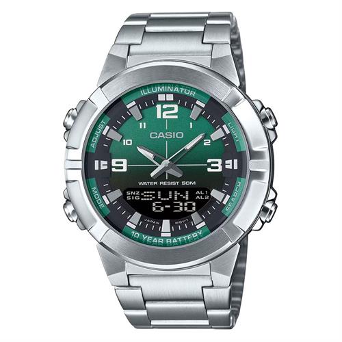 Đồng hồ Casio 44 mm Nam AMW-870DA-3AVDF Màu Bạc