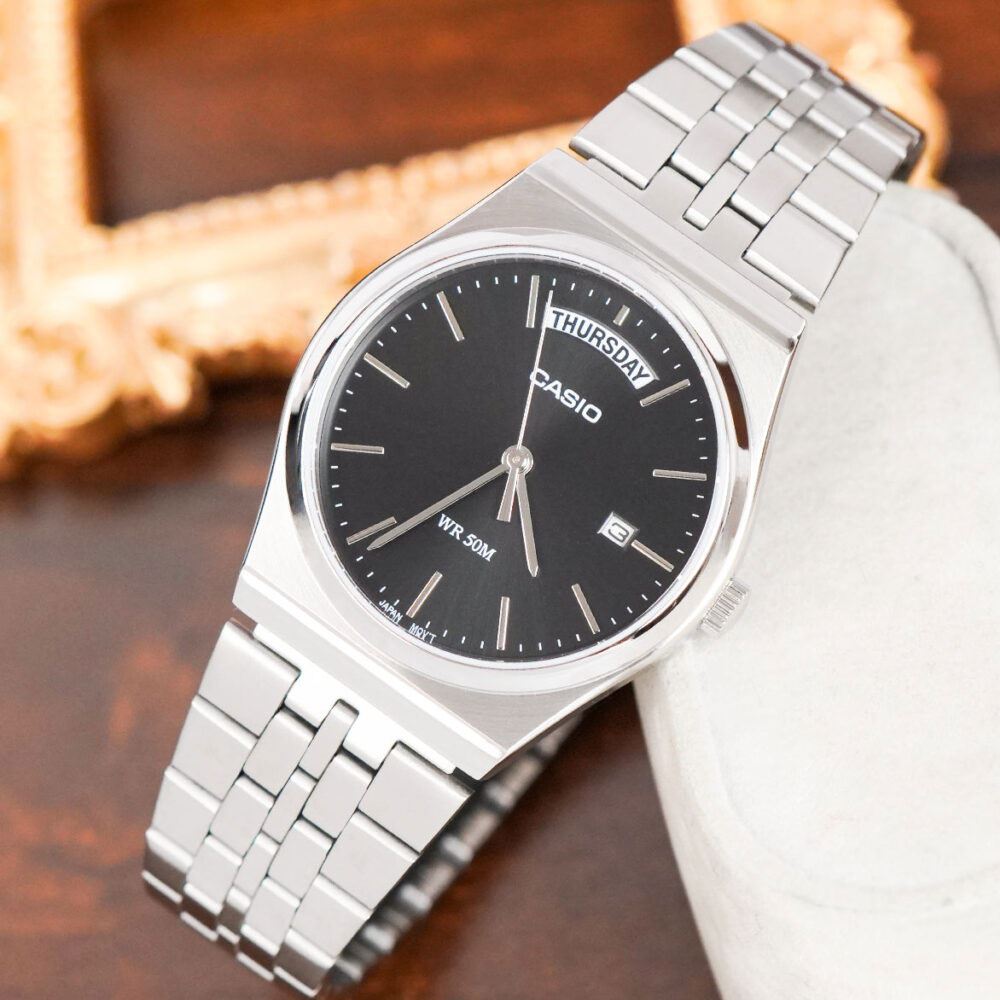 Đồng hồ Casio Timeless 35 mm Nam MTP-B146D-1AVDF Màu Bạc