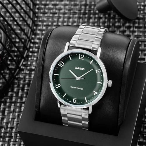 Đồng hồ Casio 40 mm Nam MTP-VT03D-3BDF Màu Bạc