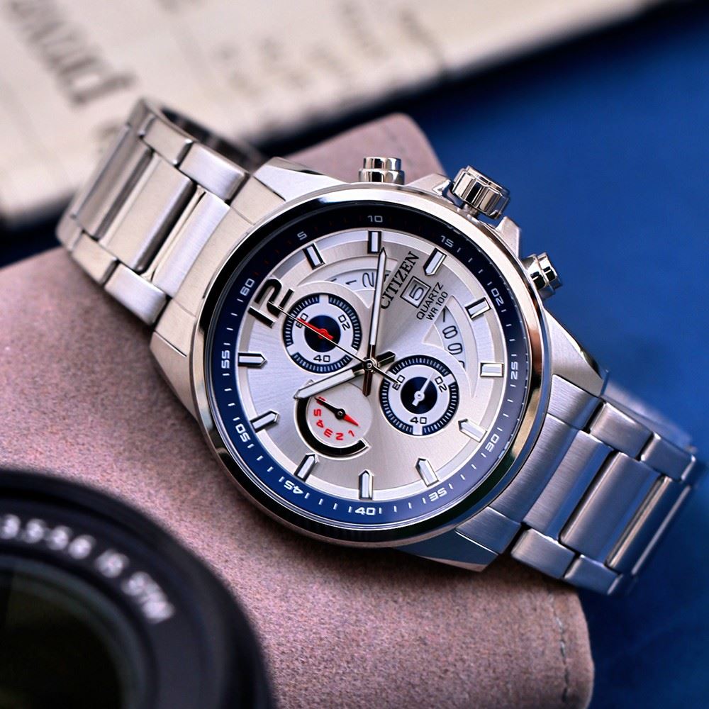Đồng hồ Citizen 44 mm Nam AN3690-56B Màu Bạc