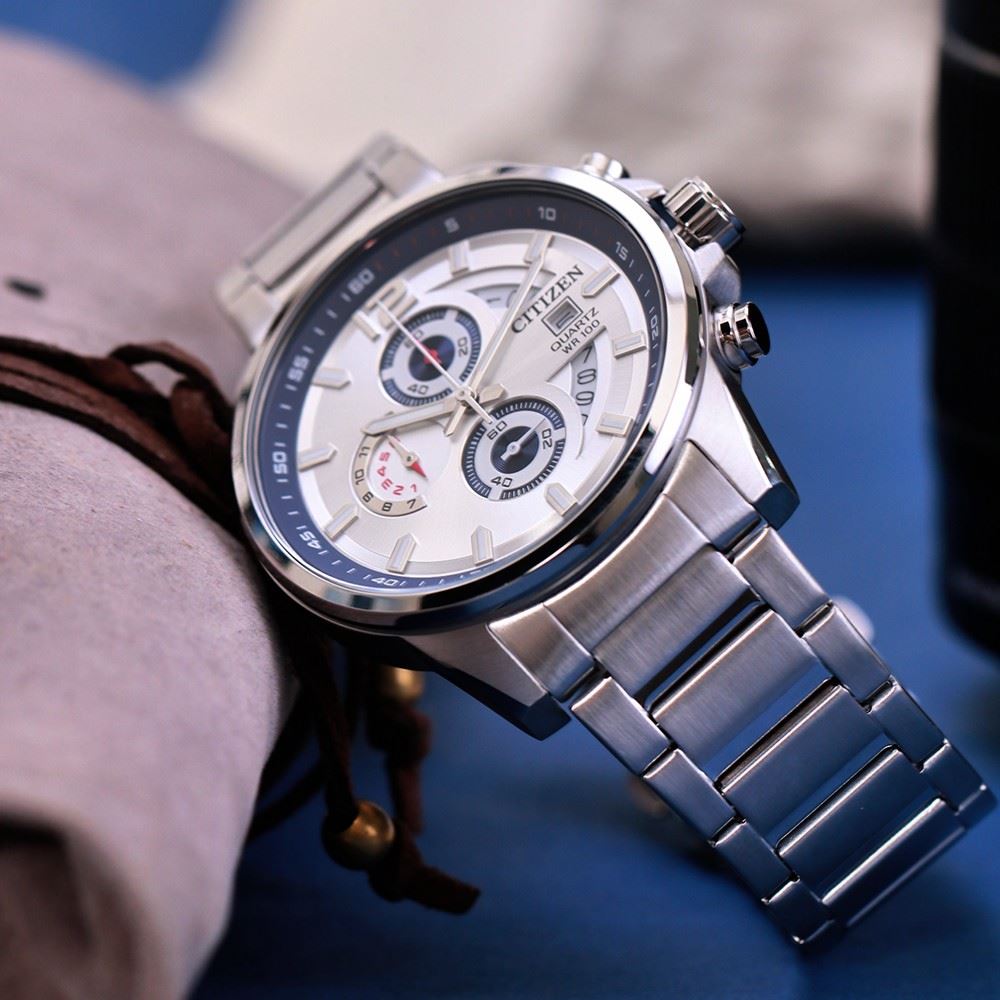 Đồng hồ Citizen 44 mm Nam AN3690-56B Màu Bạc