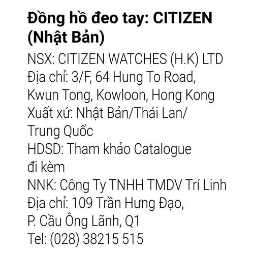 Đồng hồ Citizen 43 mm Nam AT2244-84X Màu Màu kết hợp