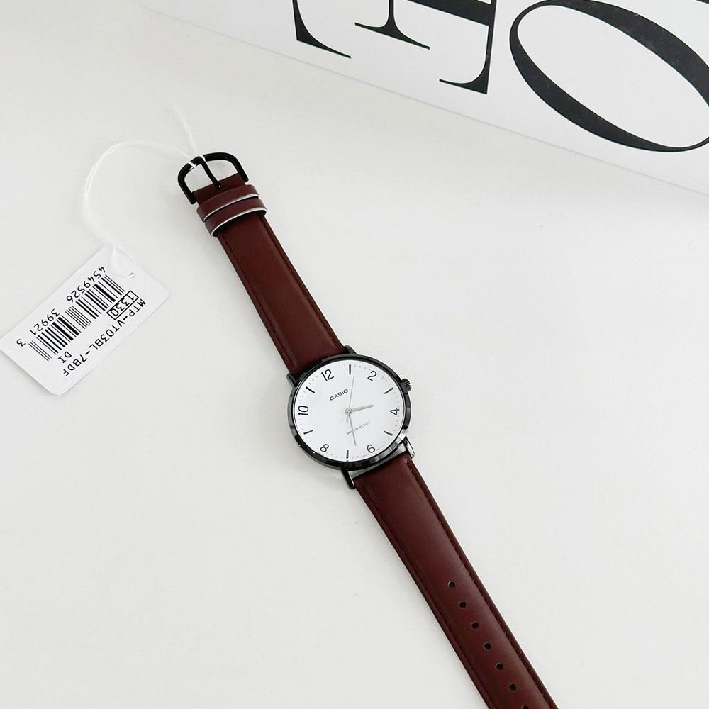 Đồng hồ Casio Timeless 40 mm Nam MTP-VT03BL-7BDF Màu Nâu