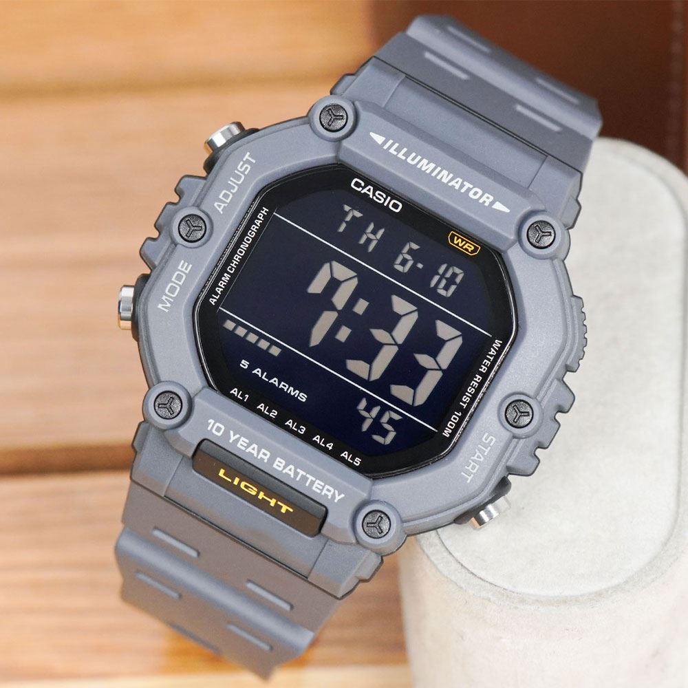 Đồng hồ Casio Timeless 49.7 mm Nam AE-1600H-8BVDF Màu Xám