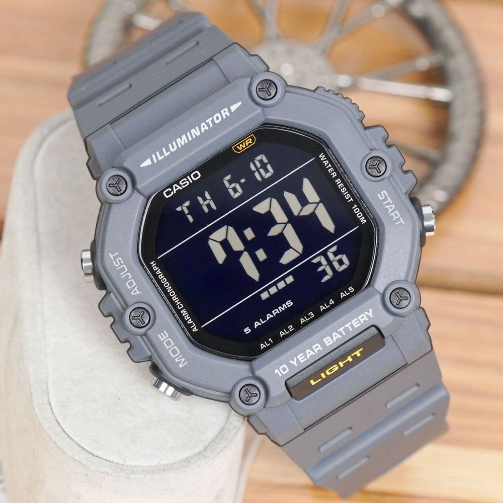 Đồng hồ Casio Timeless 49.7 mm Nam AE-1600H-8BVDF Màu Xám