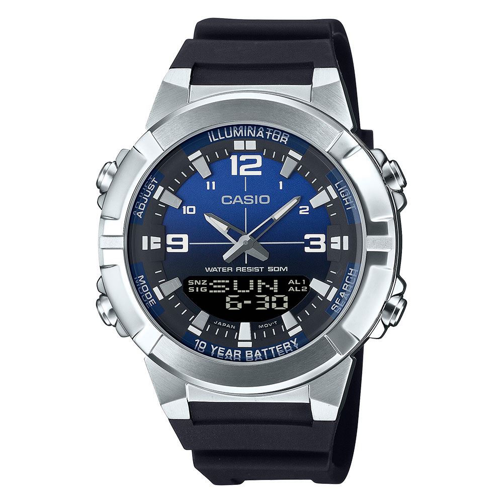 Đồng hồ Casio Timeless 44 mm Nam AMW-870A-2AVDF Màu Đen